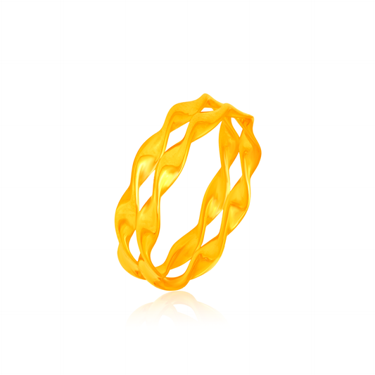 TAKA Jewellery Serene Twist 916 Gold Ring