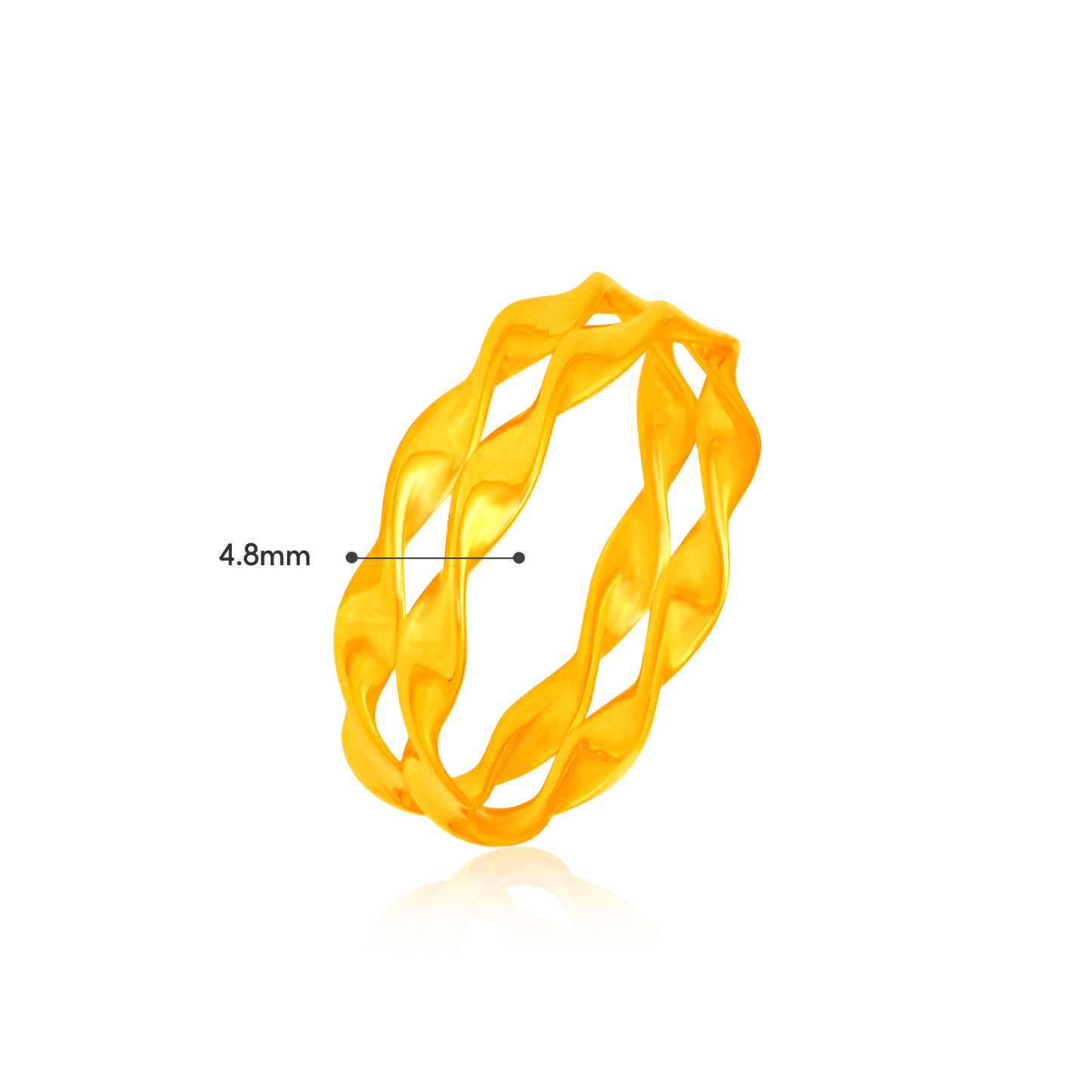 TAKA Jewellery Serene Twist 916 Gold Ring