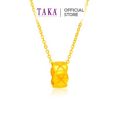 TAKA Jewellery Luxe Quilt 916 Gold Necklace