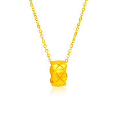 TAKA Jewellery Luxe Quilt 916 Gold Necklace