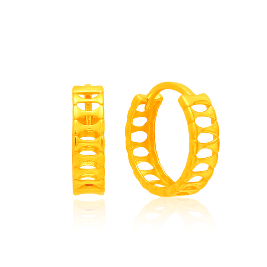 TAKA Jewellery Eternal Connection 916 Gold Hoop Earrings