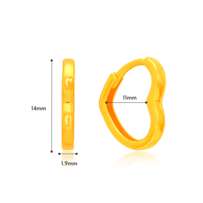 TAKA Jewellery True Heart 916 Gold Earrings