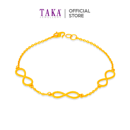 TAKA Jewellery Infinity Grace 916 Gold Bracelet