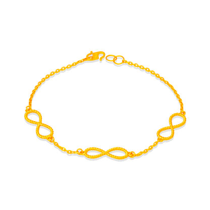 TAKA Jewellery Infinity Grace 916 Gold Bracelet
