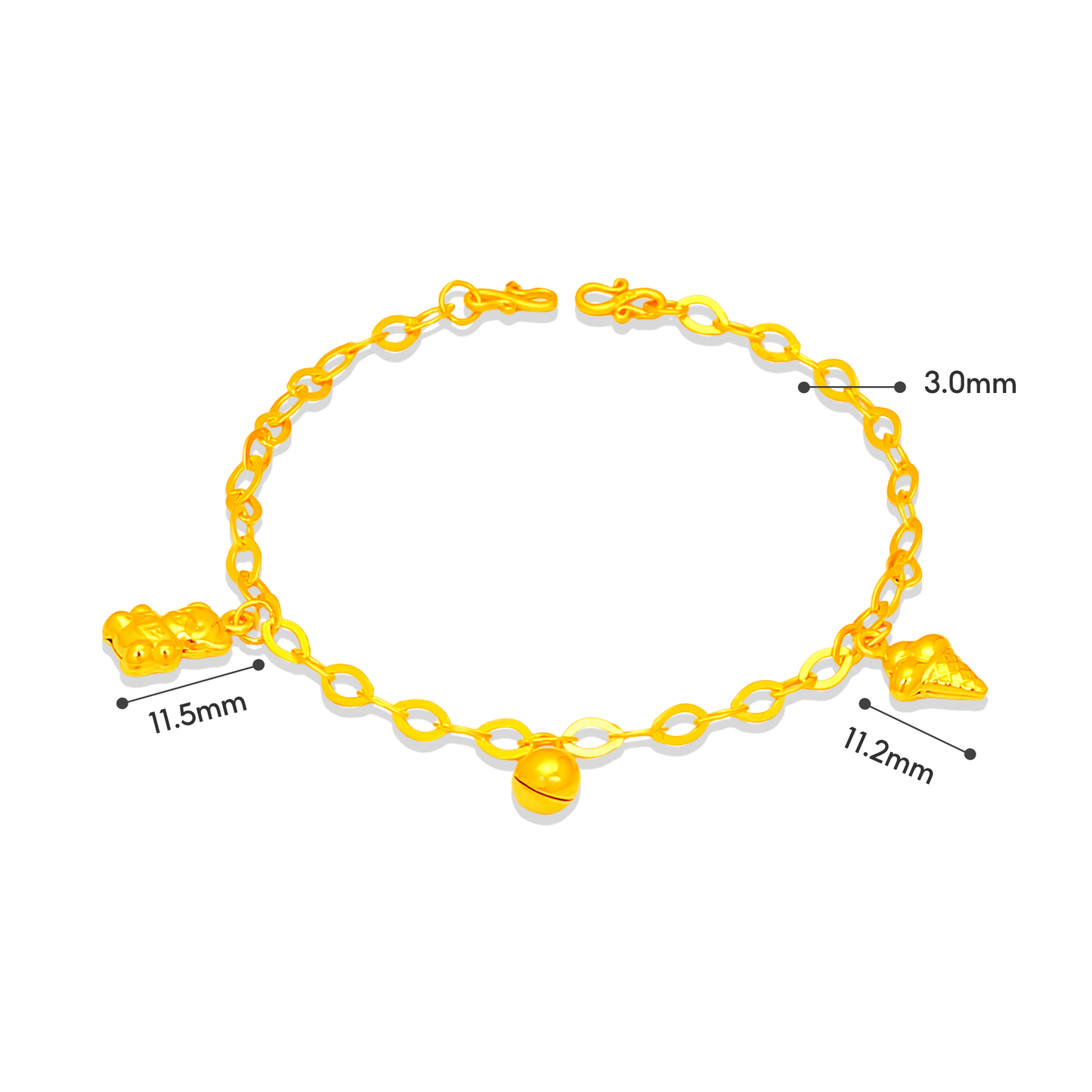 TAKA Jewellery Sweet Harmony 916 Gold Baby Bracelet