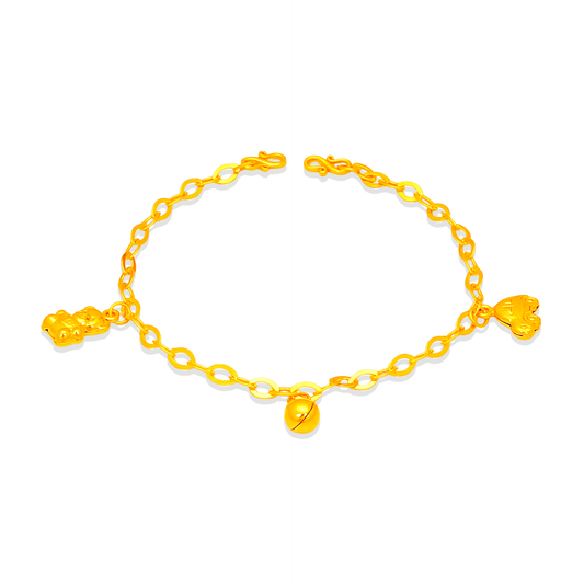 TAKA Jewellery Fortune Melody 916 Gold Baby Bracelet