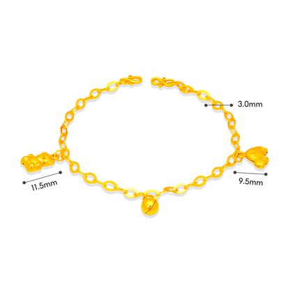TAKA Jewellery Fortune Melody 916 Gold Baby Bracelet
