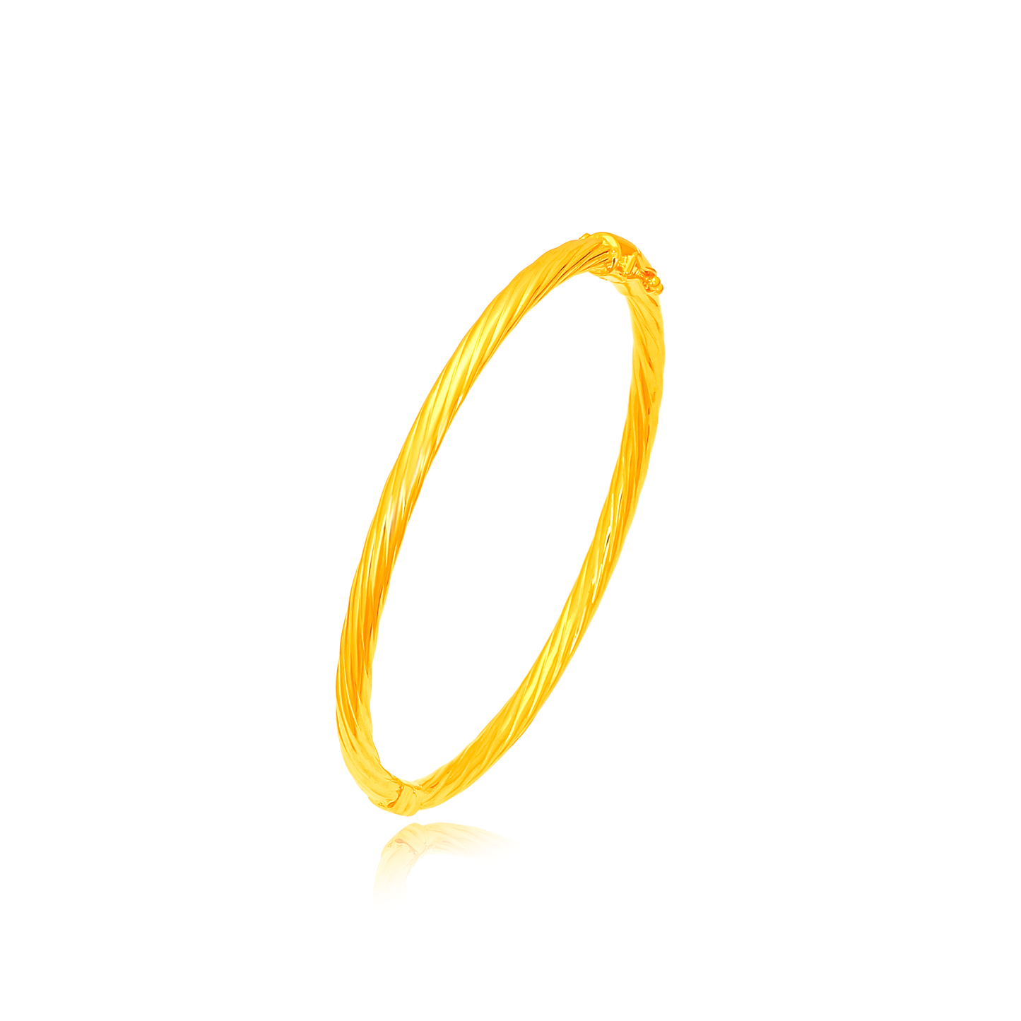 TAKA Jewellery 916 Gold Radiant Twist Bangle