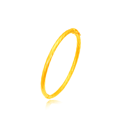 TAKA Jewellery 916 Gold Radiant Twist Bangle