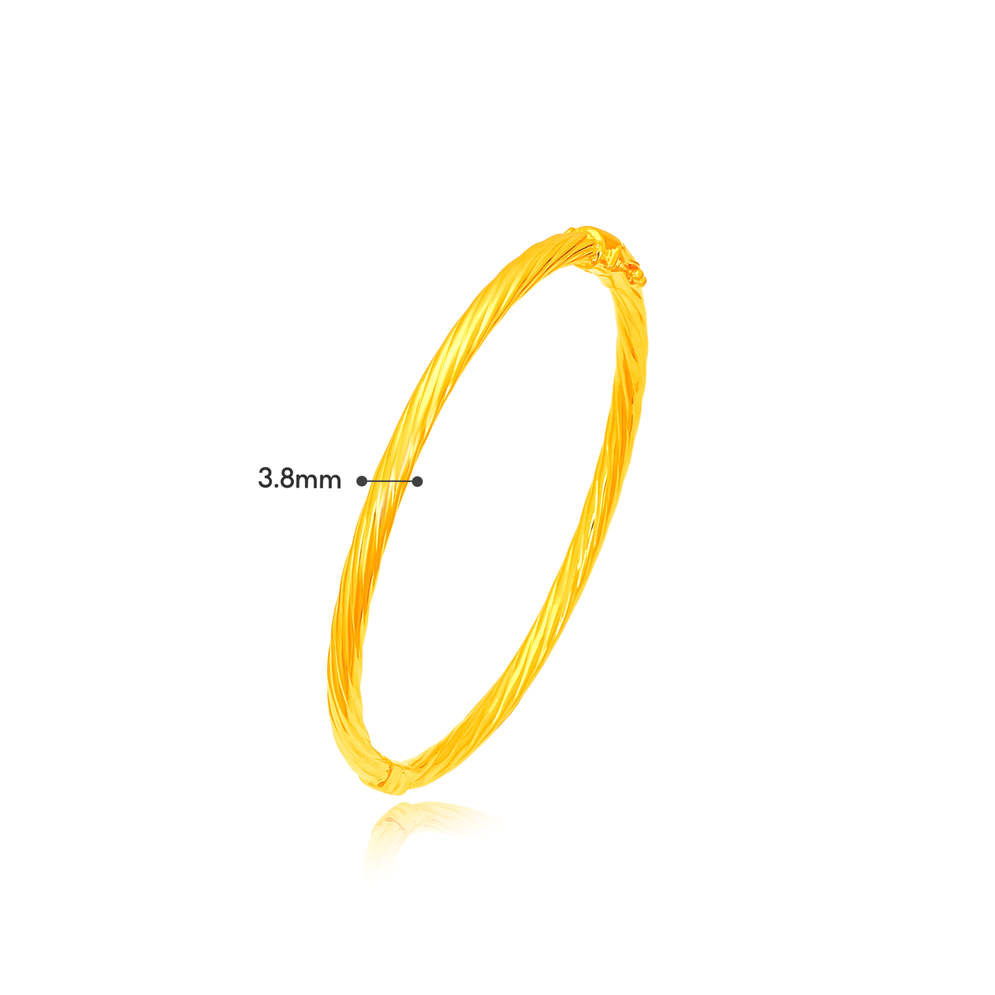 TAKA Jewellery 916 Gold Radiant Twist Bangle