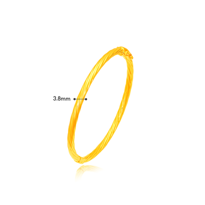 TAKA Jewellery 916 Gold Radiant Twist Bangle