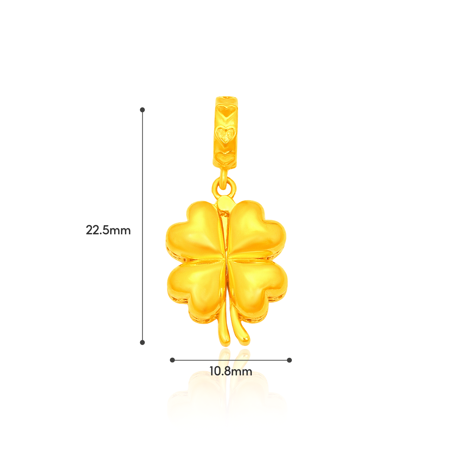 TAKA Jewellery Twilight Clover 916 Gold Charm