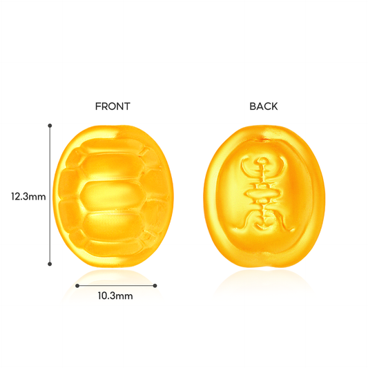 TAKA Jewellery Tortoise Shell Fortune 999 Pure Gold Charm