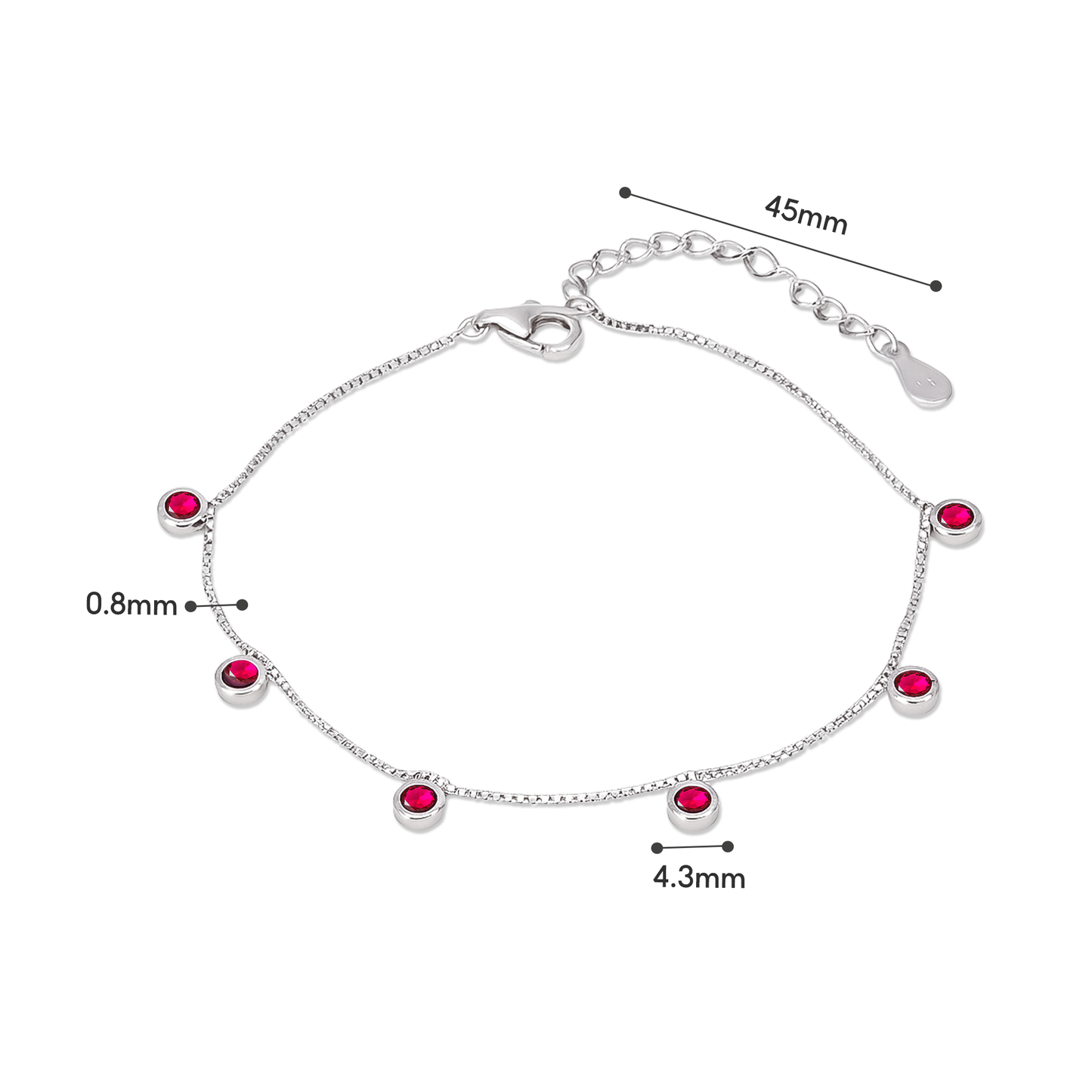 TAKA Jewellery Crystals & 925 Silver Bracelet