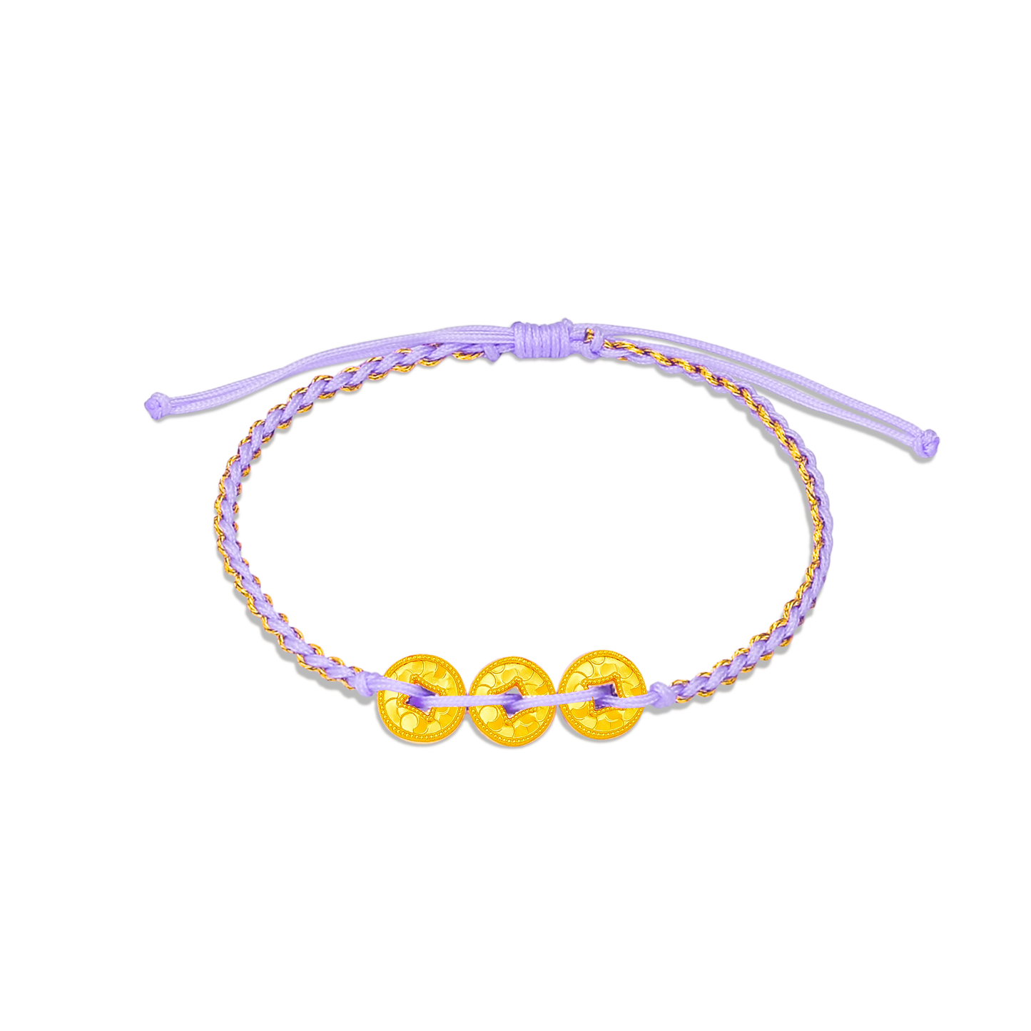 TAKA Jewellery 999 Pure Gold Prosperity Coin Charm Bracelet