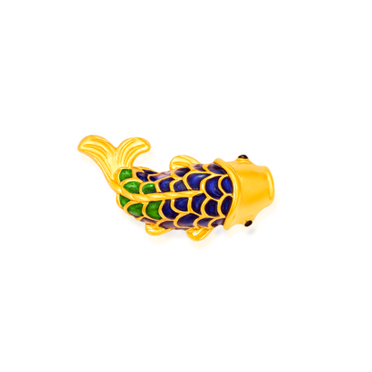 TAKA Jewellery 999 Pure Gold Prosperity Koi 4mm Beaded Bracelet