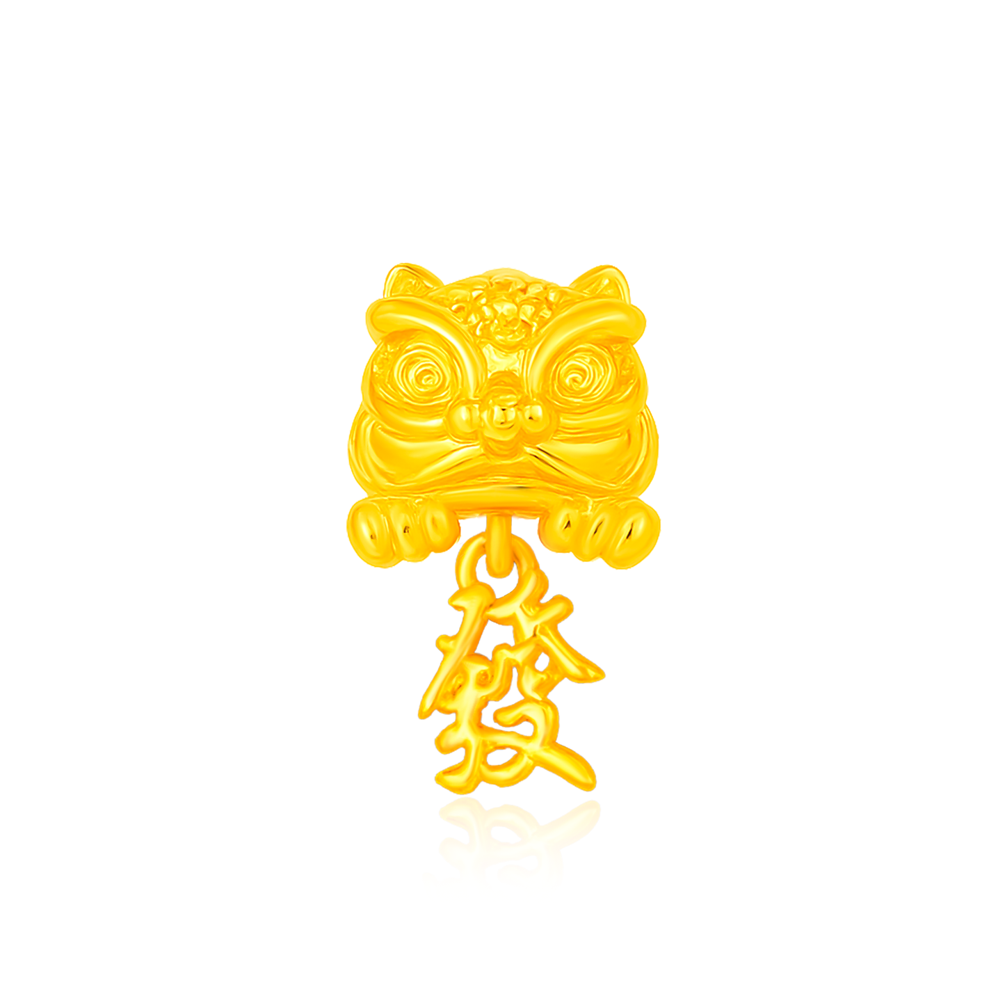 TAKA Jewellery Golden Blessings Series 916 Gold Lightweight Charm - Lion Prosperity . Galloping Wealth