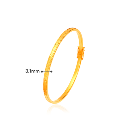 TAKA Jewellery Elegant Slim 916 Gold Bangle