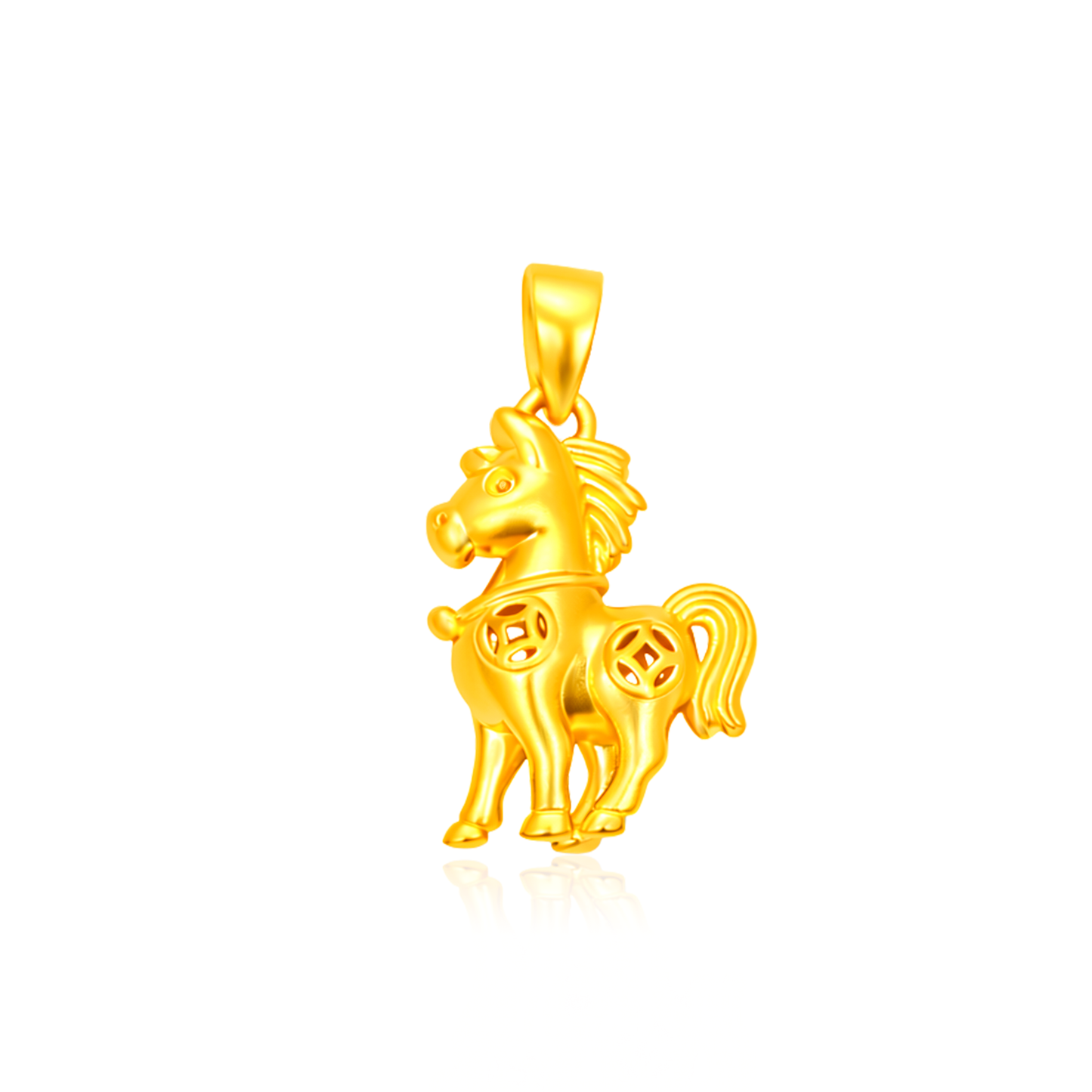 TAKA Jewellery Heritage Galloping Horse 999 Pure Gold Pendant