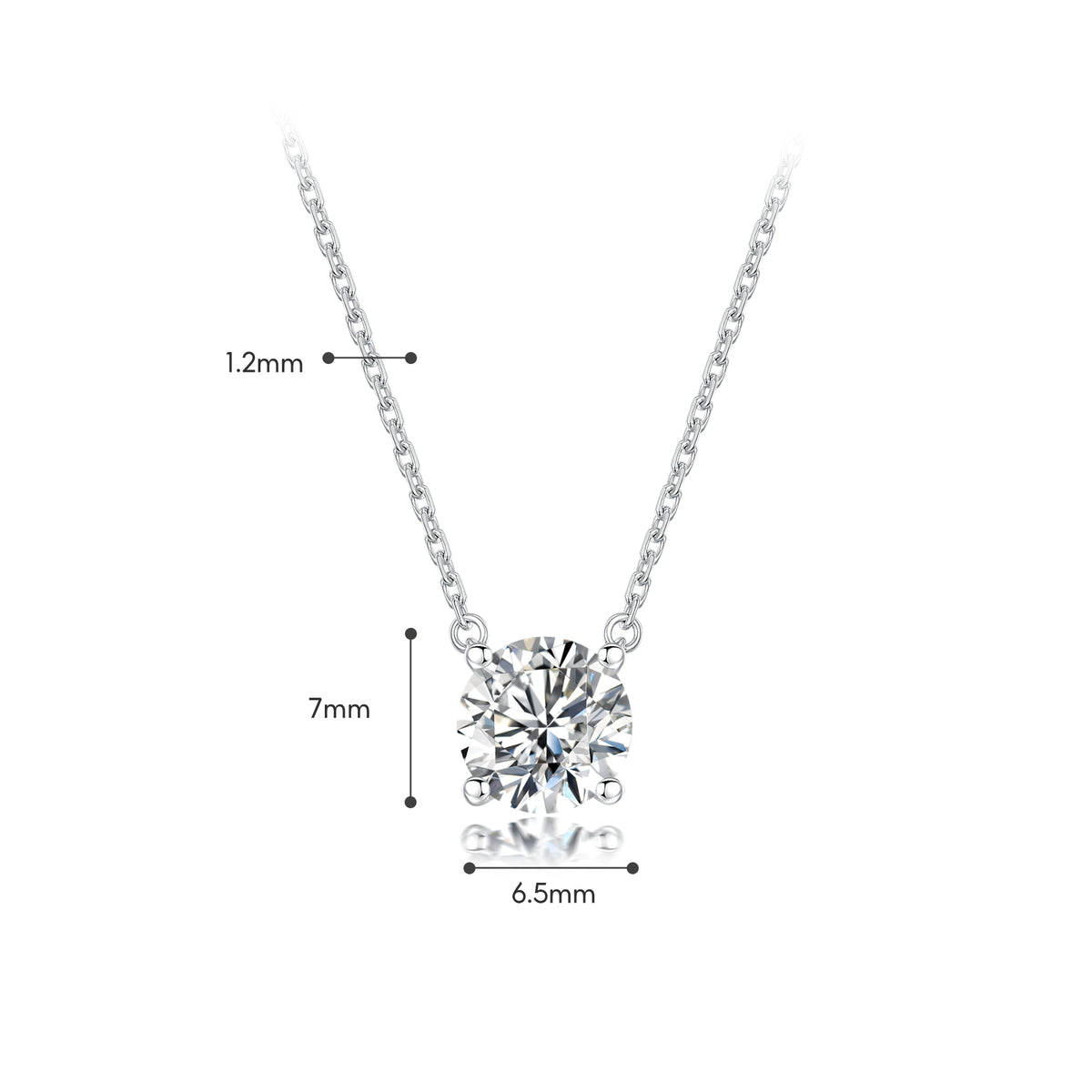 TAKA Jewellery Lab Grown Solitaire Diamond Necklace 10K Gold