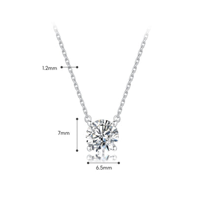 TAKA Jewellery Lab Grown Solitaire Diamond Necklace 10K Gold
