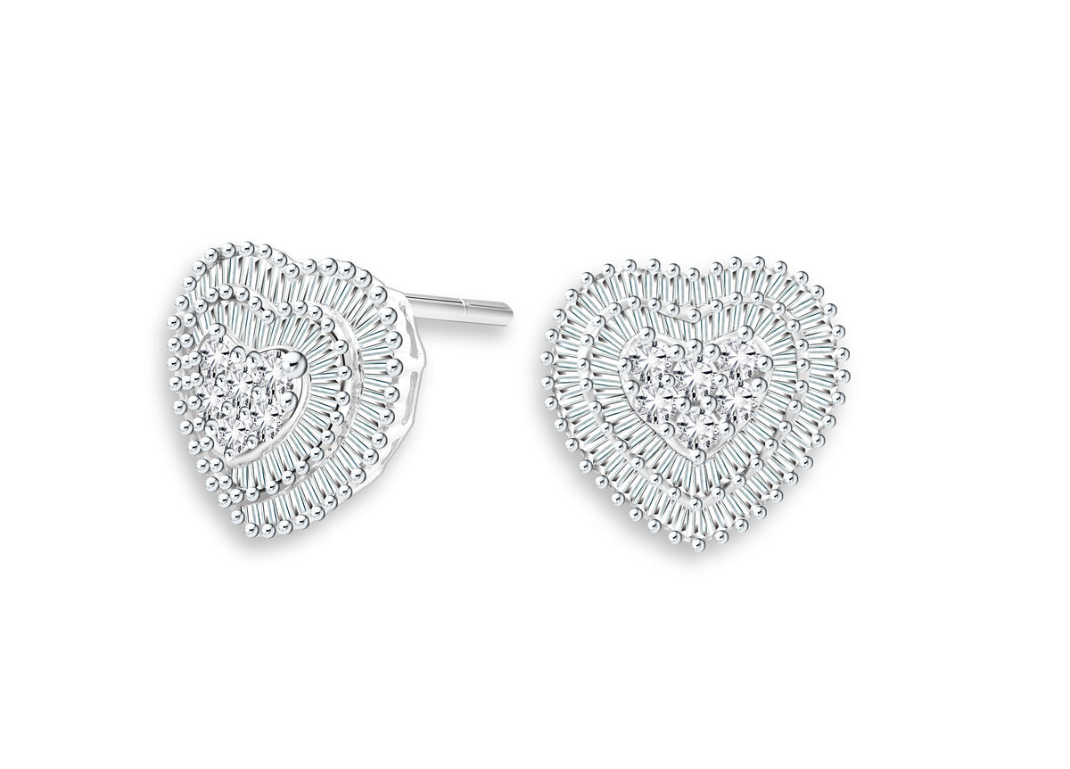 TAKA Jewellery Emotion Heart Diamond Earrings 18K Gold