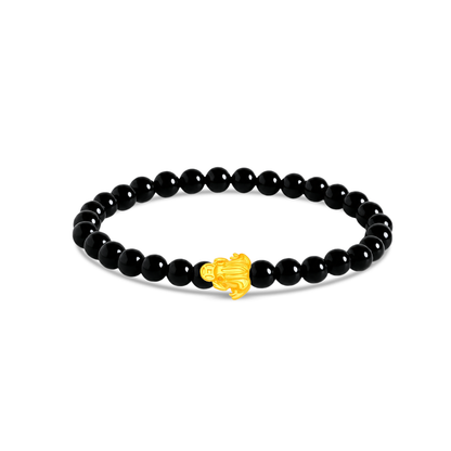 TAKA Jewellery 999 Pure Gold Toad Charm with Beads Rings / Bracelet