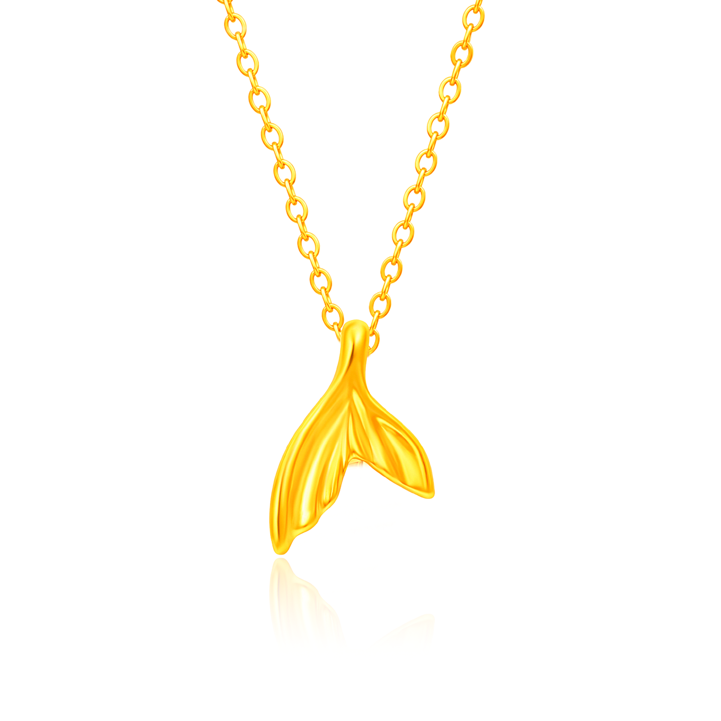TAKA Jewellery 999 Pure Gold Pendant Mermaid Tail with 9k Chain