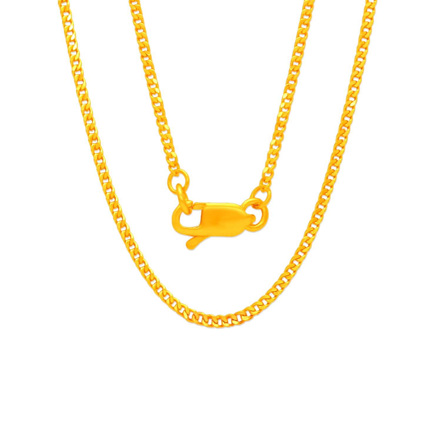TAKA Jewellery Curb 916 Gold Chain - 1.25mm