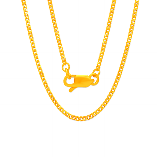 TAKA Jewellery Curb 916 Gold Chain - 1.25mm