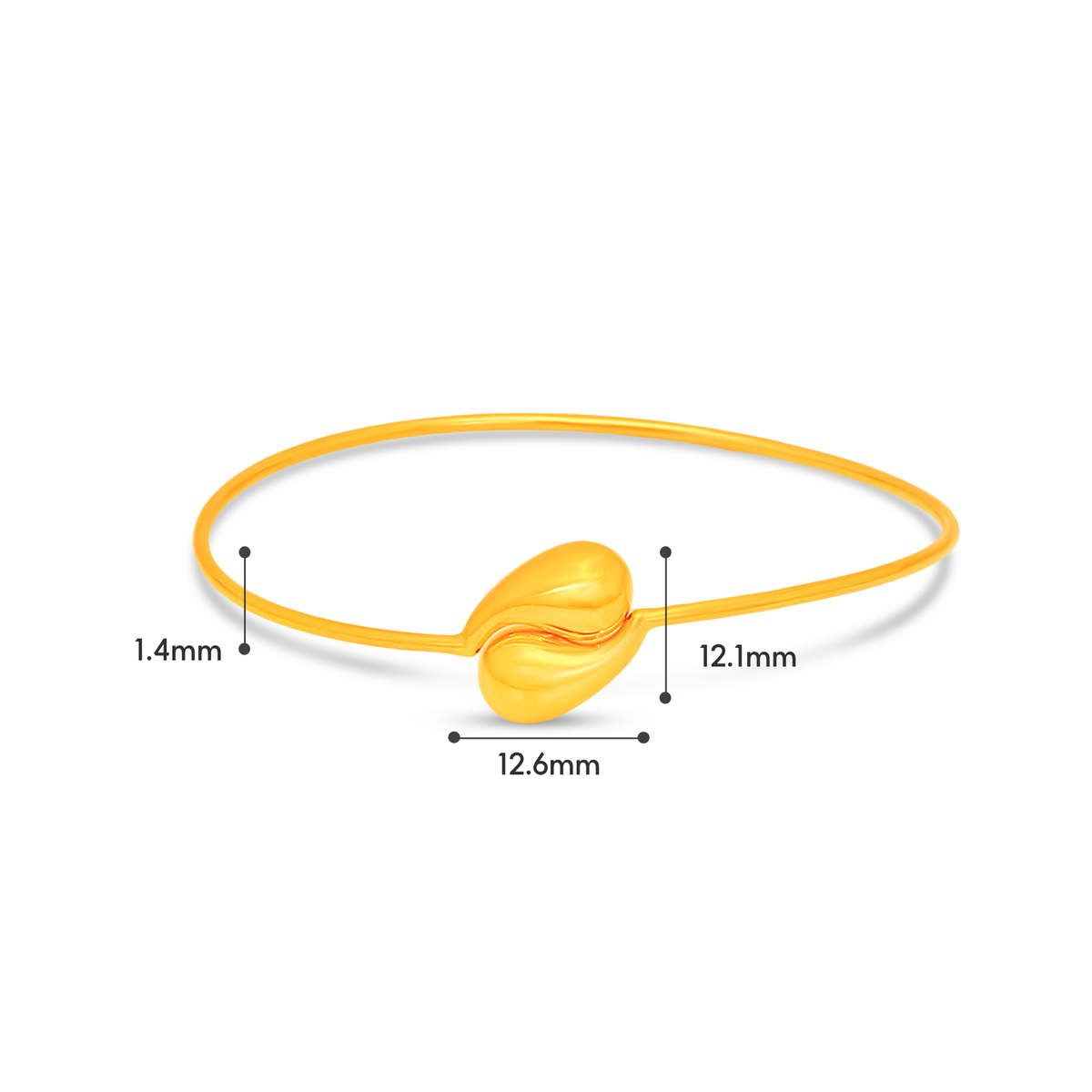 TAKA Jewellery Eternal Drop 916 Gold Bangle