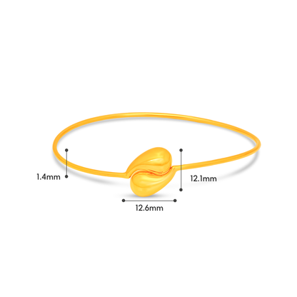 TAKA Jewellery Eternal Drop 916 Gold Bangle