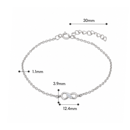 TAKA Jewellery Infinity Grace 925 Silver Bracelet