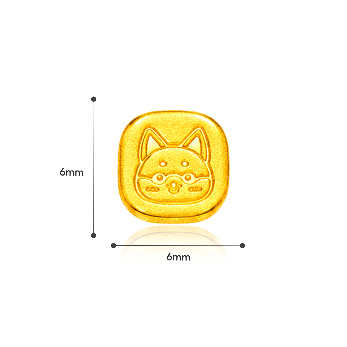 TAKA Jewellery Petite Gold 999 Pure Gold Chinese Zodiac Series - Square