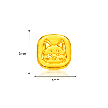 TAKA Jewellery Petite Gold 999 Pure Gold Chinese Zodiac Series - Square