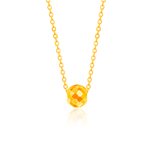 TAKA Jewellery 999 Pure Gold Mosaic Charm with 9K Chain
