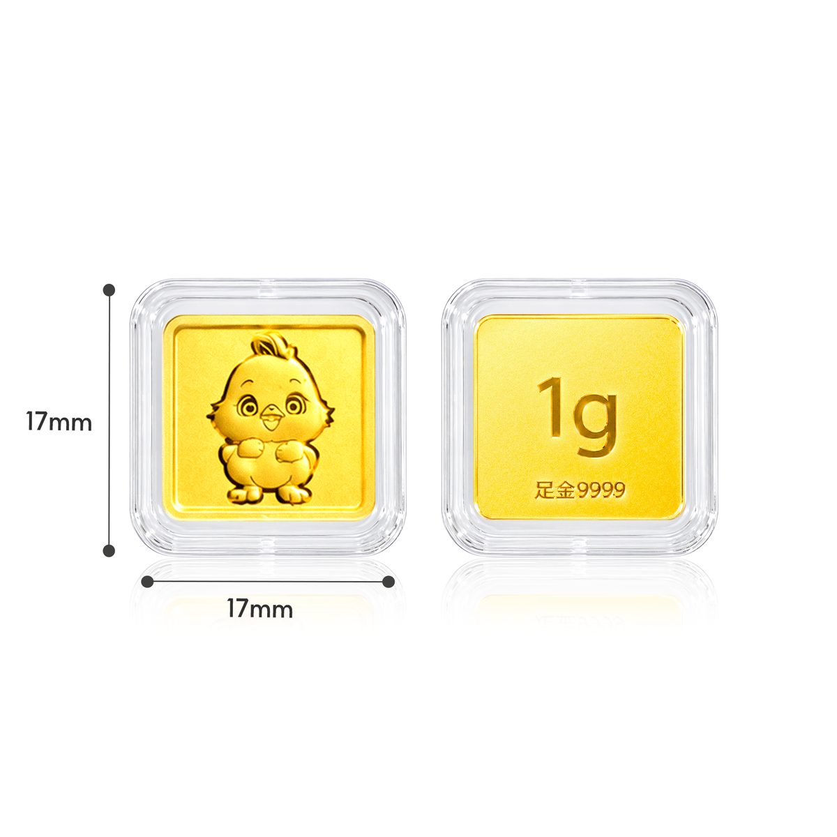 TAKA Jewellery 999 Pure Gold Chinese Zodiac Collection Display Pieces - Square