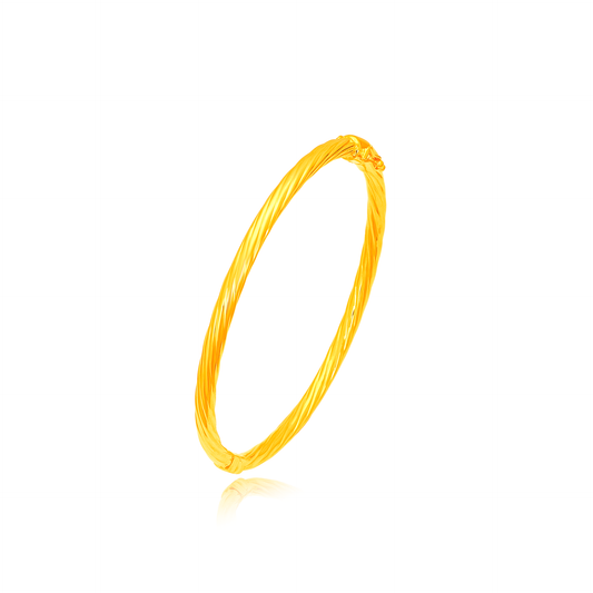 TAKA Jewellery 916 Gold Radiant Twist Bangle