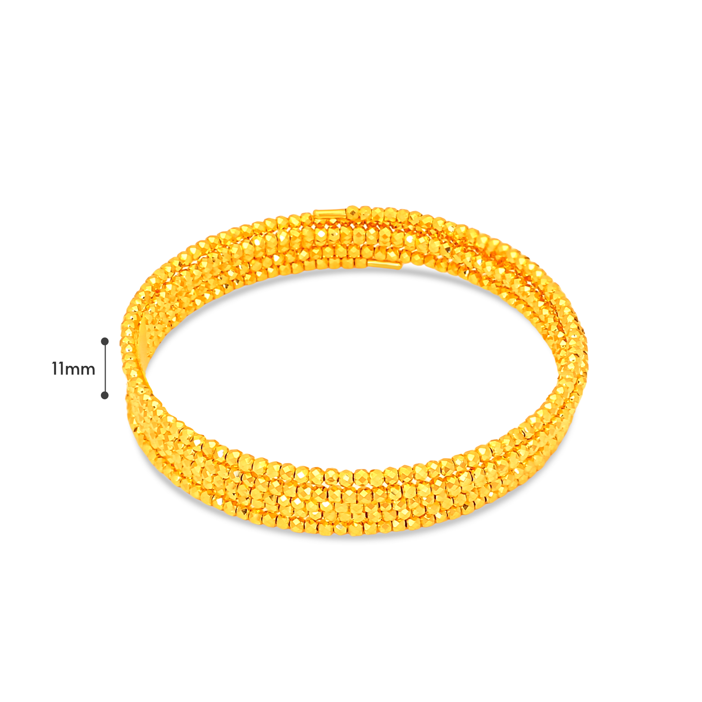 TAKA Jewellery 916 Gold Spring 5-Rows Beaded Bangle