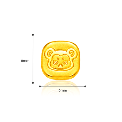 TAKA Jewellery Petite Gold 999 Pure Gold Chinese Zodiac Series - Square