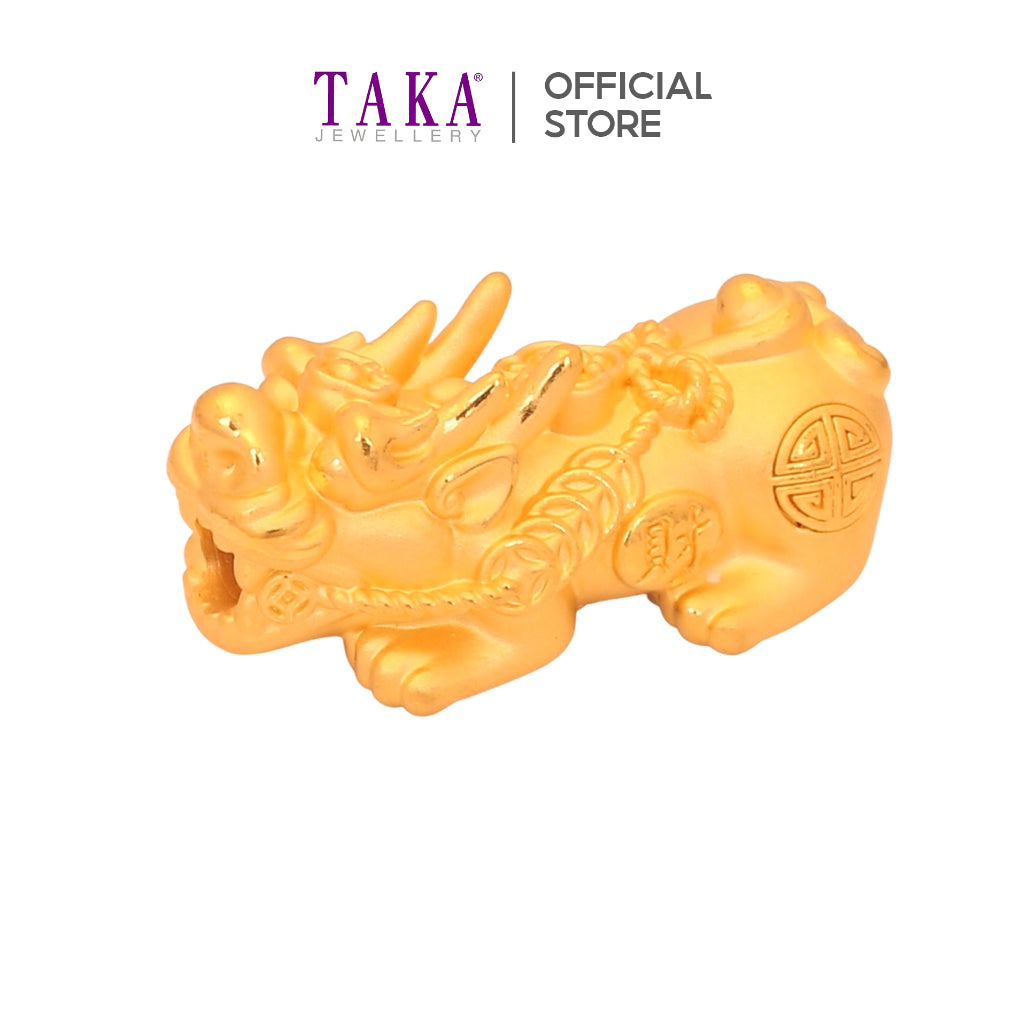 TAKA Jewellery 999 Pure Gold Pixiu with Beads Bracelet
