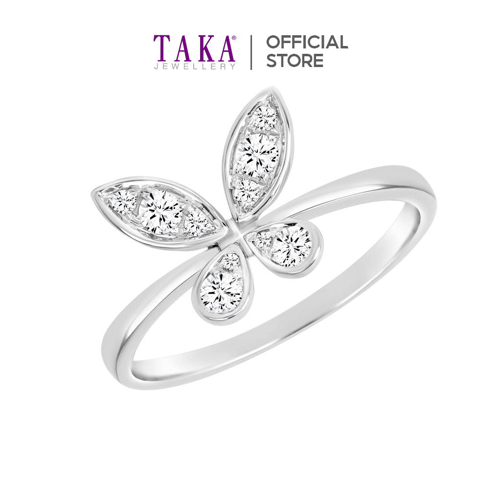 TAKA Jewellery Terise Butterfly Diamond Ring 18K