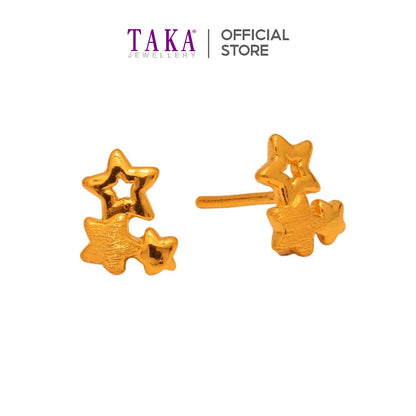 TAKA Jewellery 999 Pure Gold Earrings