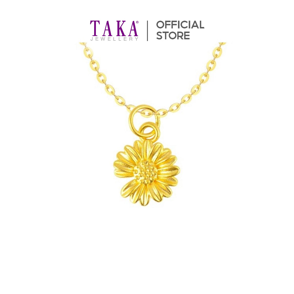 TAKA Jewellery 999 Pure Gold Mini Daisy Pendant