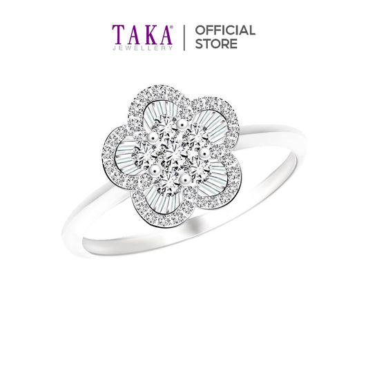 TAKA Jewellery Brillia Flower Diamond Ring 9K