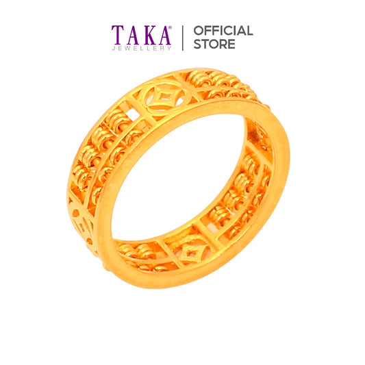 TAKA Jewellery 916 Gold Ring Eternity Abacus