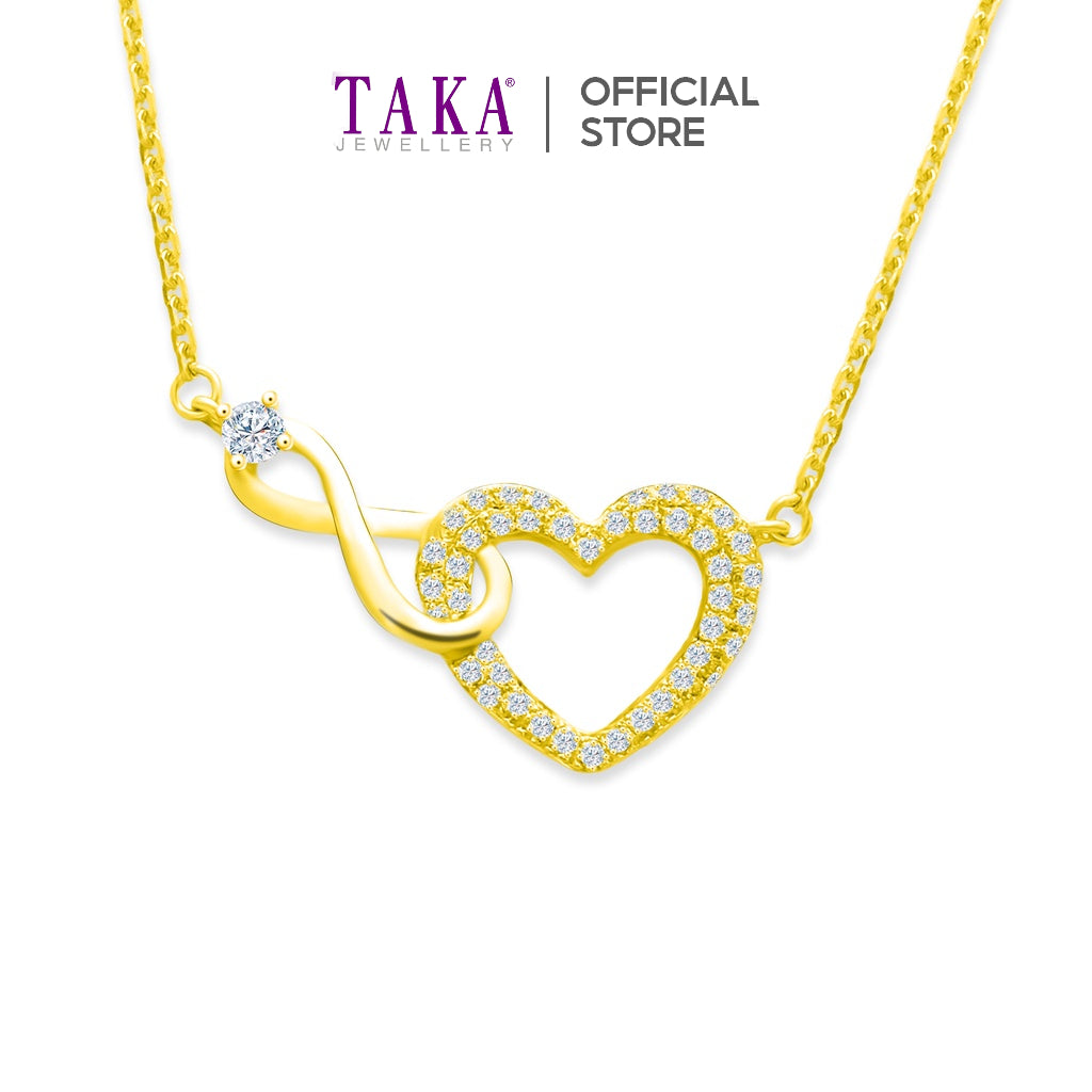 TAKA Jewellery Infinity Heart Diamond Necklace 18K