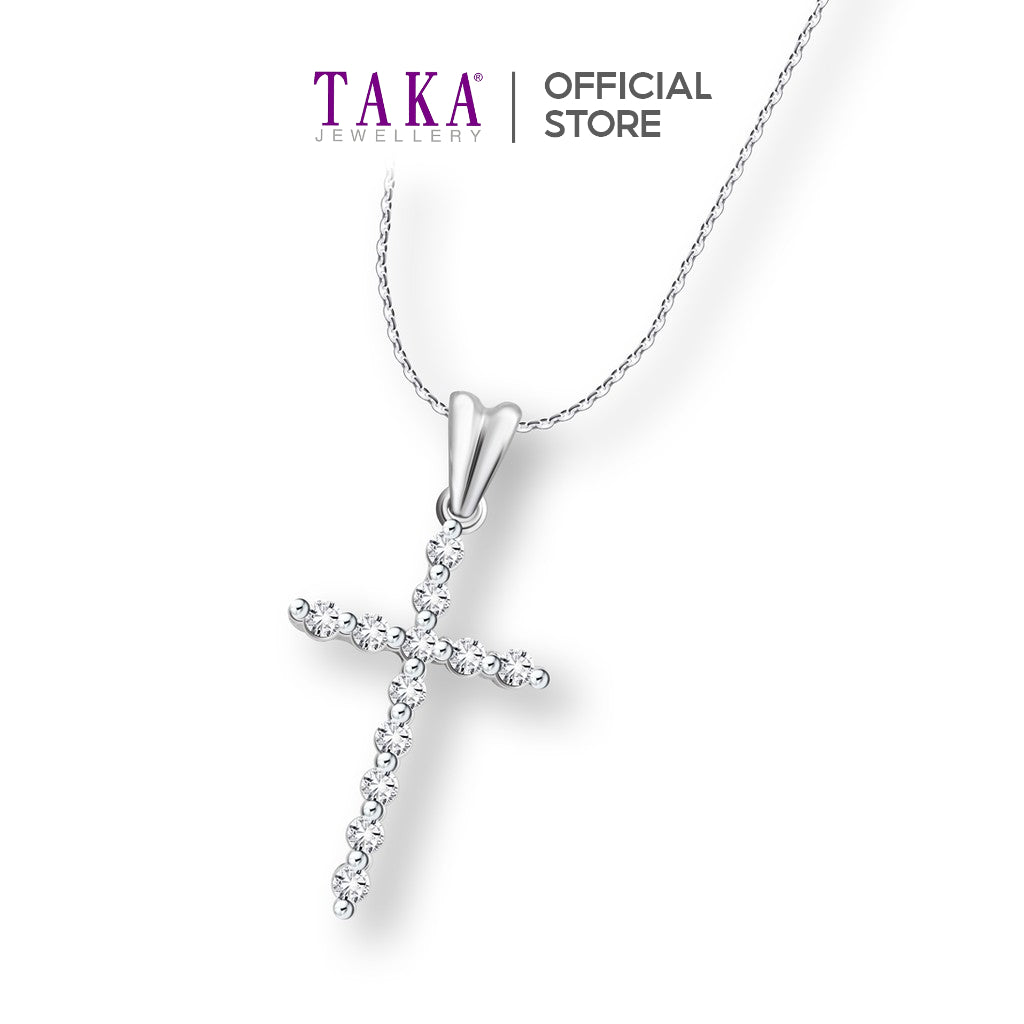TAKA Jewellery Cresta Cross Diamond Pendant 18K