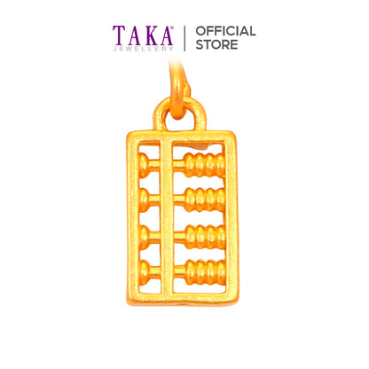 TAKA Jewellery 999 Pure Gold Mini Abacus Pendant