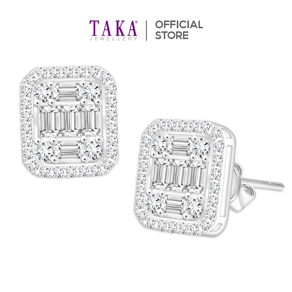TAKA Jewellery Illusion Diamond Earrings 18K